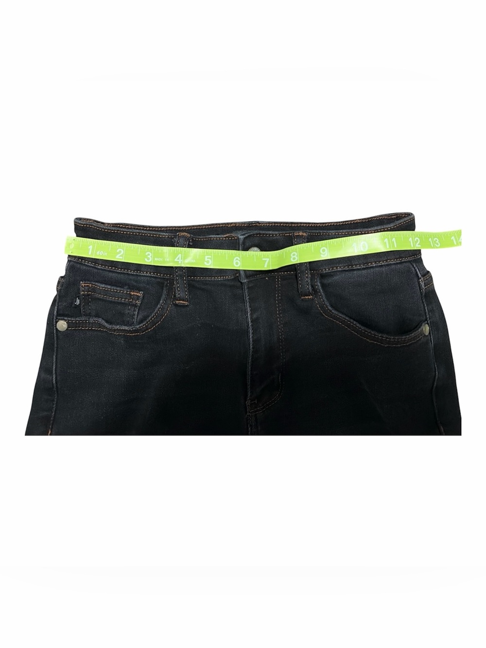 Judy Blue Jeans Women's Size Black Cropped Straight Leg Raw Hem - Picture 12 of 13